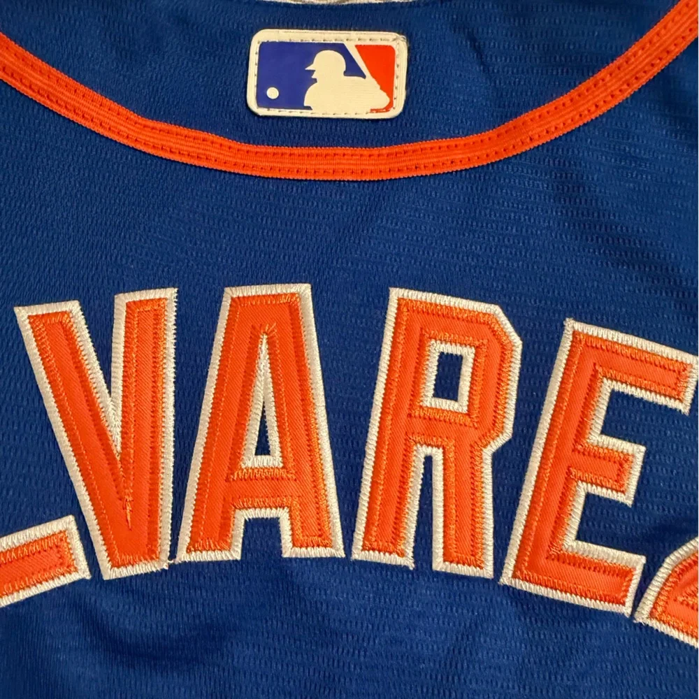Francisco Alvarez New York Mets Blue Alternate Novelty Jersey Size XL - Picture 6 of 8